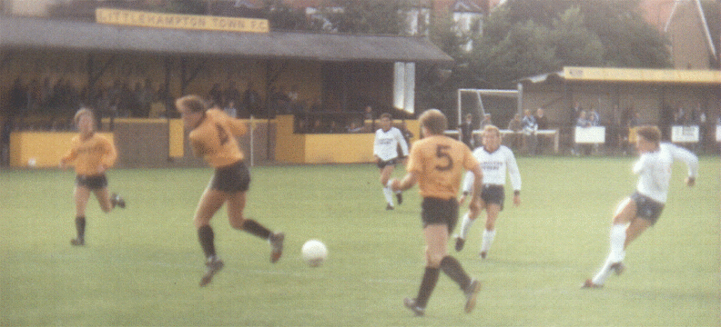 Mark Munday (far right) shoots, Bobby Wilson is to his right.