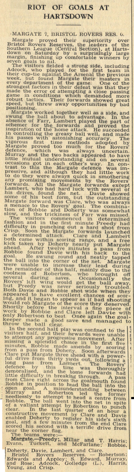 Newspaper report
