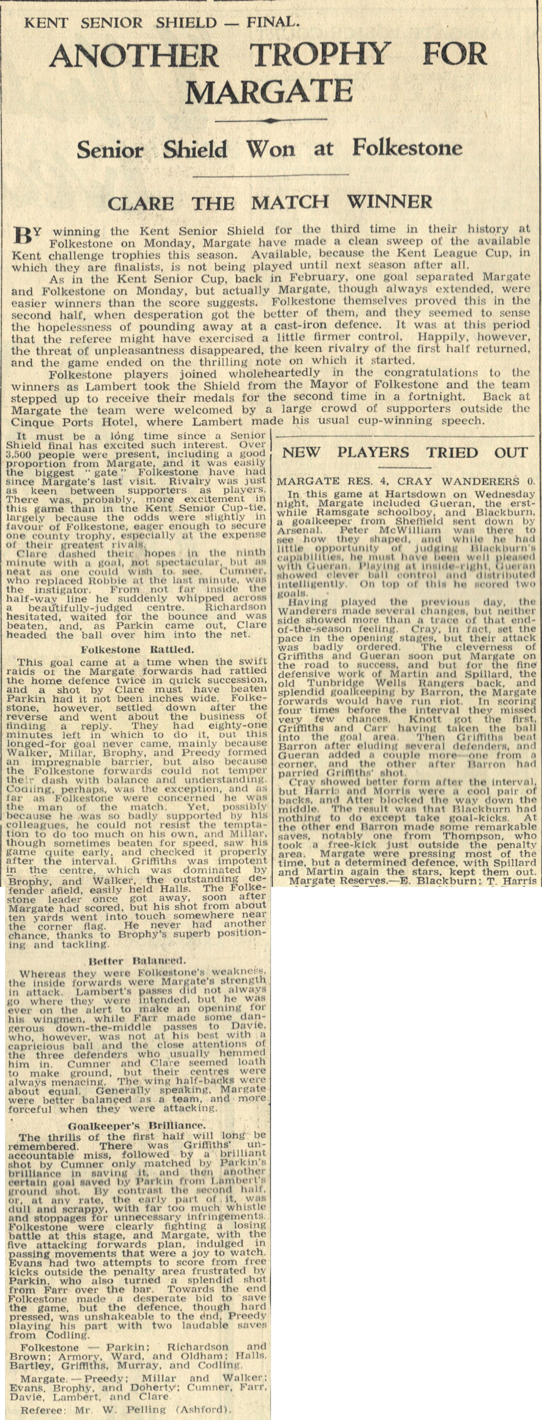 Newspaper article
