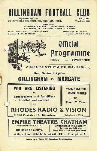 Match programme