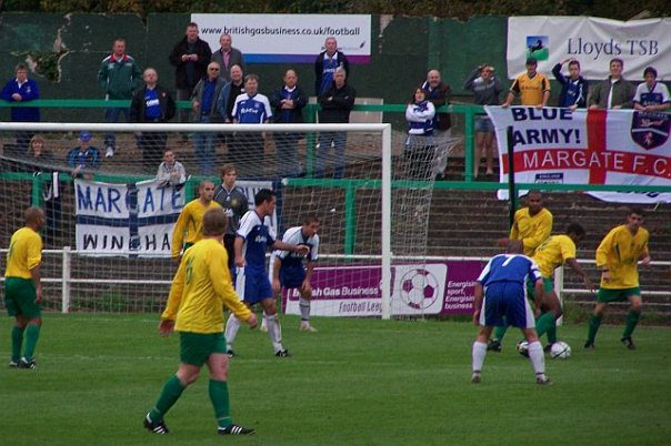 Margate in action at Hitchin