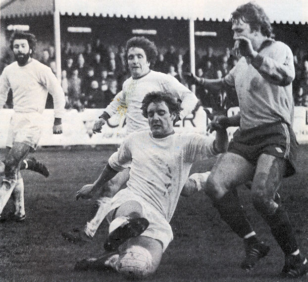 The Margate players from left to right are John Williams, Alan Fagan and Neil Cugley.