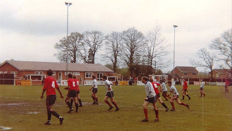 Thanet players await a corner. From the left - Bob Walter, Karl Lloyd, Brian Woolfe, Neville Hemmings, Steve Dudley and Mark Dixon.