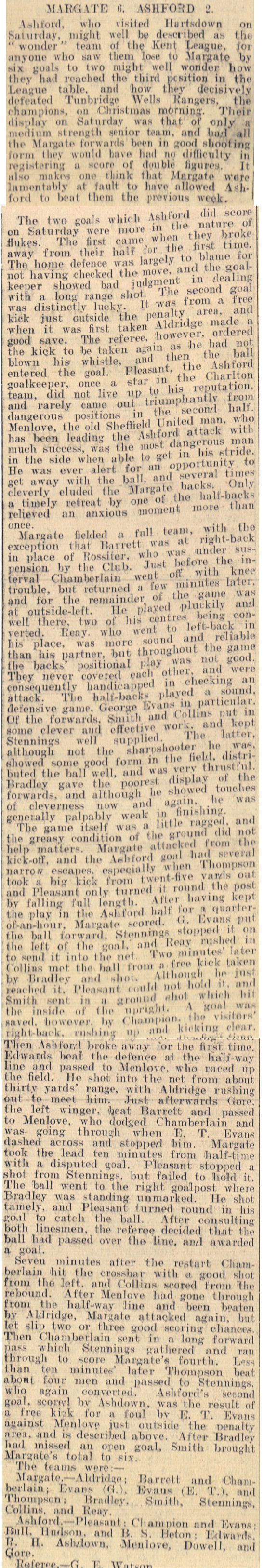 Match Report